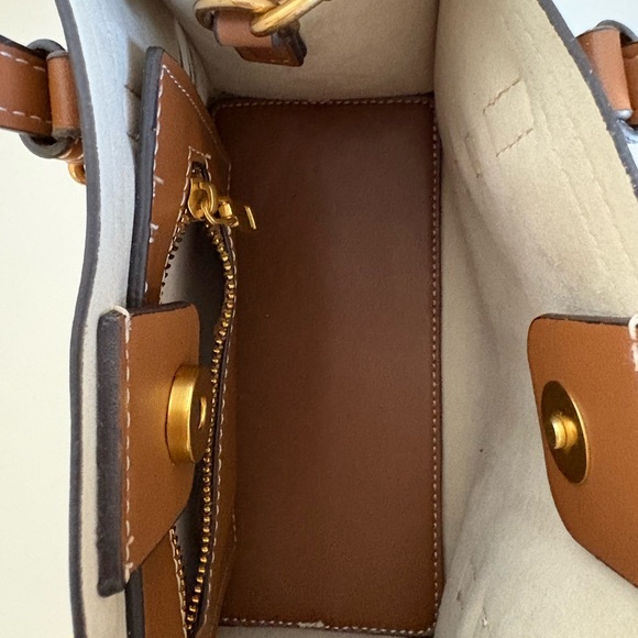 Zara Mini Shopper Tote in Dark Tan - Picture 6 of 10